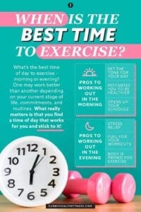 Best Time to Exercise 1 Best Time to Exercise