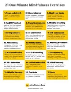 Quick Mindfulness Exercises 1 Quick Mindfulness Exercises